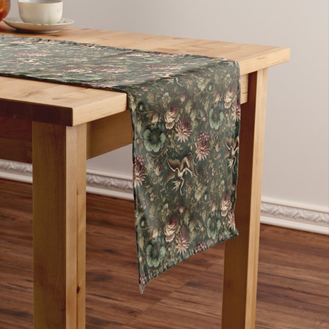 The Blighted Watcher – Gothic Victorian Short Table Runner (In Situ)