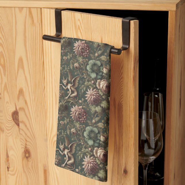 The Blighted Watcher – Gothic Victorian Tea Towel (Thirds Fold)