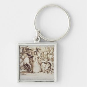 The Blind Man, 1853 (pen, ink, wash and graphite o Key Ring