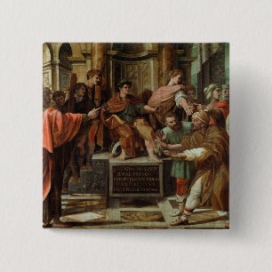 The Blinding of Elymas (cartoon for the Sistine Ch 15 Cm Square Badge