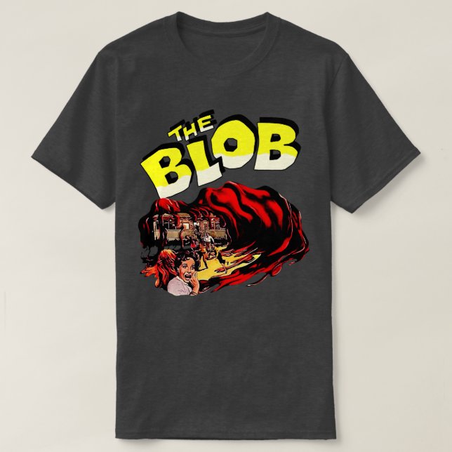 THE BLOB Retro Cult Classic Horror Fan Art T-Shirt (Design Front)