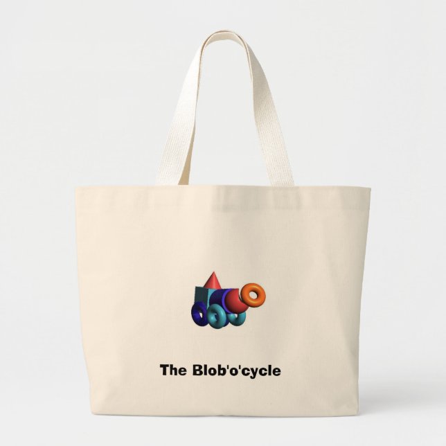 The Blob'o'cycle Large Tote Bag (Front)
