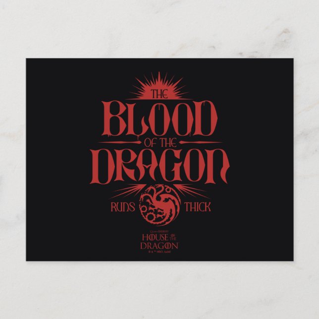 The Blood of the Dragon Runs Thick Postcard (Front)