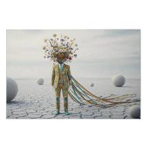 The Blooming Mind: Surreal Floral Desert Odyssey