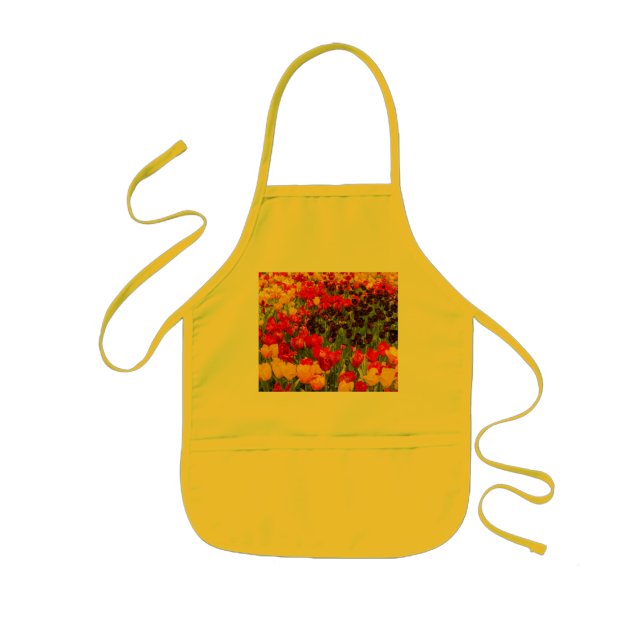 The Blossoming Of Tulips on apron (Front)