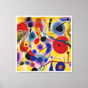 The Blue 10 Abstract Meets Red 6 Canvas Print