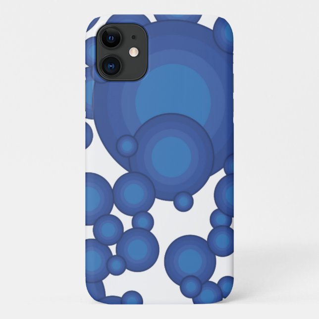 The Blue 70's year styling circle Case-Mate iPhone Case (Back)