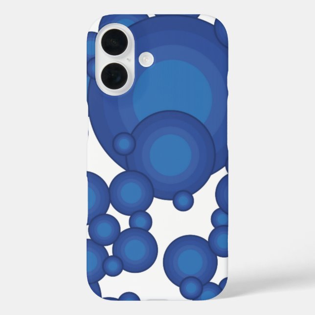 The Blue 70's year styling circle Case-Mate iPhone Case (Back)