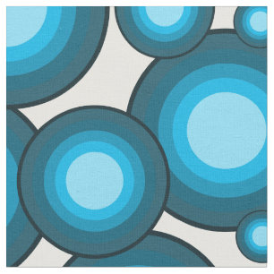 The Blue 70's year styling circle Fabric