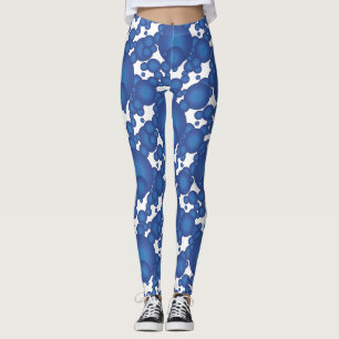 The Blue 70's year styling circle Leggings