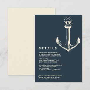 The Blue  Anchor   Wedding Guest Details Invitation