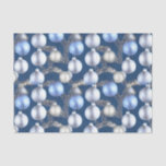 The Blue and Silver Christmas Bulb Series Design 7 Tissue Paper<br><div class="desc">The Blue and Silver Christmas Bulb Series Design  ~ perfect for decoupage or to adorn a gift.

See The Tissue Paper Store for more Tissue Papers in many colours
https://www.zazzle.com/store/tissue_paper_store/products</div>