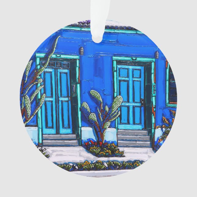 The Blue Barrio Round Ornament (Front)