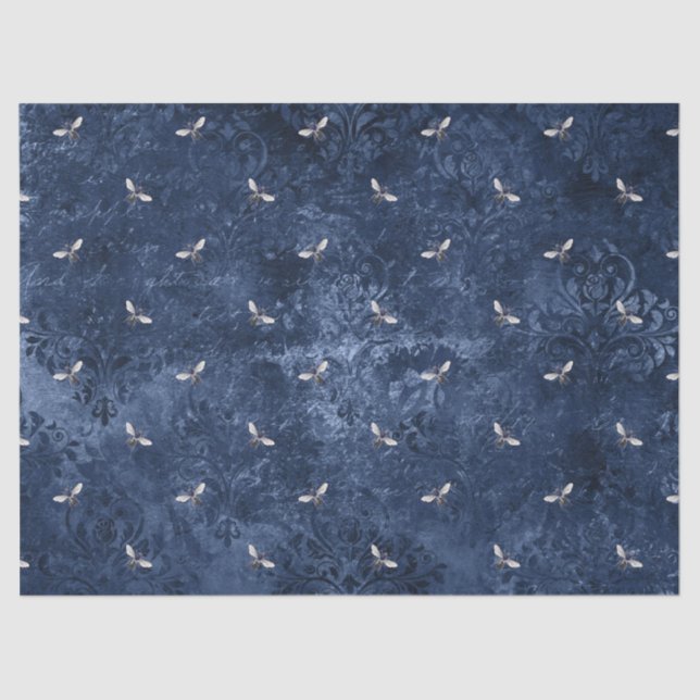 The Blue Bee Series Design 7 Tissue Paper (Front)