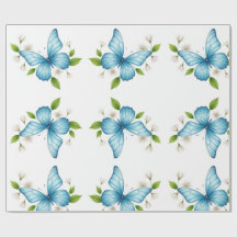 The blue butterfly Wrapping Paper