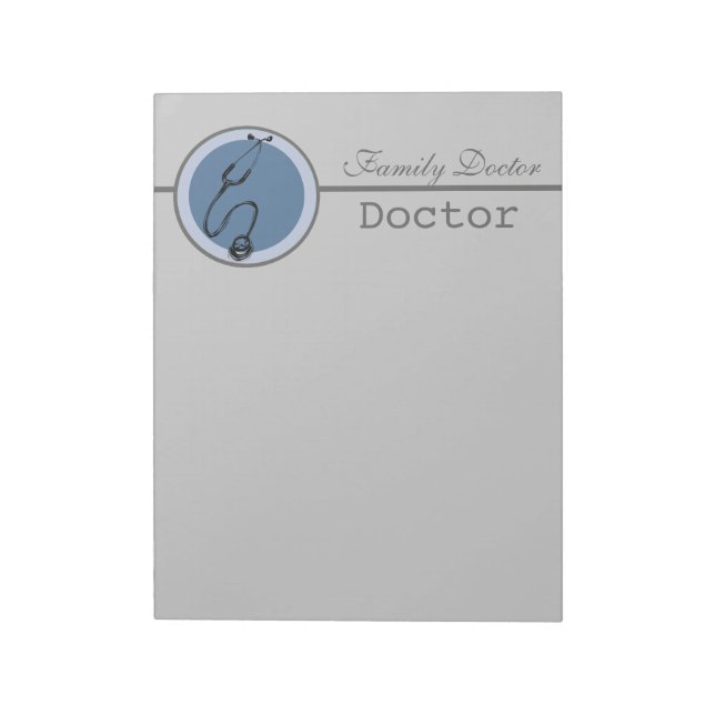 The Blue Circle Stethoscope Doctor Notepad (Rotated)