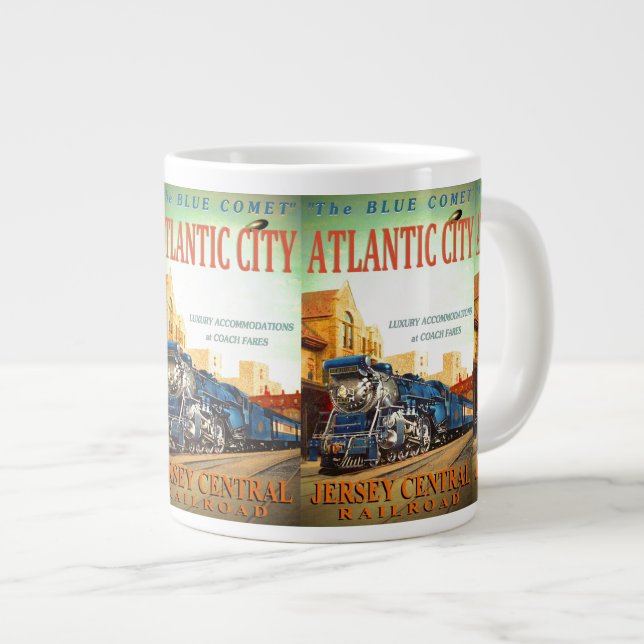 The Blue Comet Train Jumbo Mugs (Front Right)