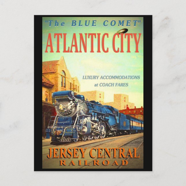 The Blue Comet Train Postcard (Front)