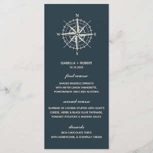 The Blue Compass Nautical Wedding Menu