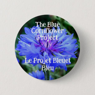 The Blue Cornflower Project-Le Projet Bleuet Bleu 6 Cm Round Badge