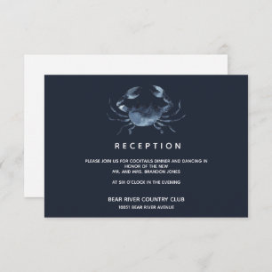 The Blue Crab Wedding Reception Enclosure Invitation