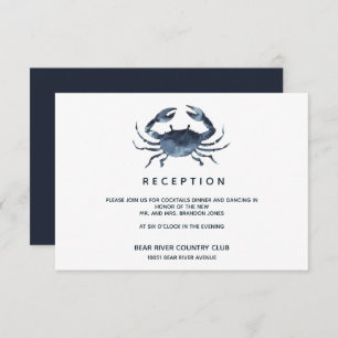 The Blue Crab Wedding Reception Enclosure Invitation