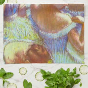 The Blue Dancers by Edgar Degas Tea Towel