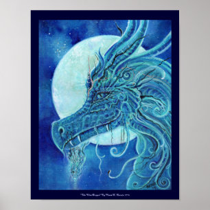 The Blue dragon poster by Renee Lavoie