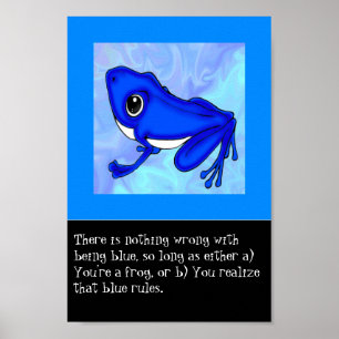 The Blue Froggy Poster