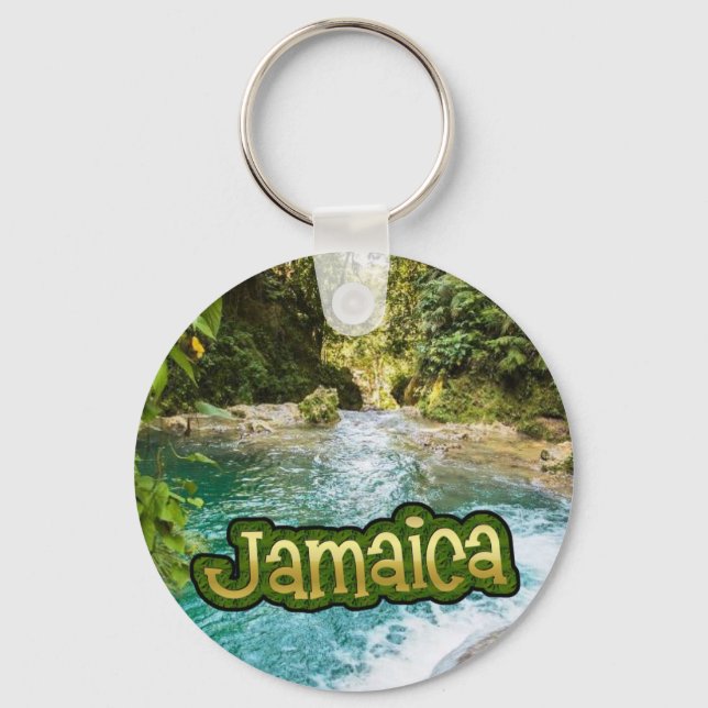The Blue Hole Secret Falls Jamaica Key Ring (Front)