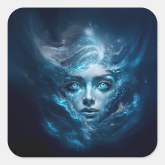 The Blue Ice Queen Square Sticker