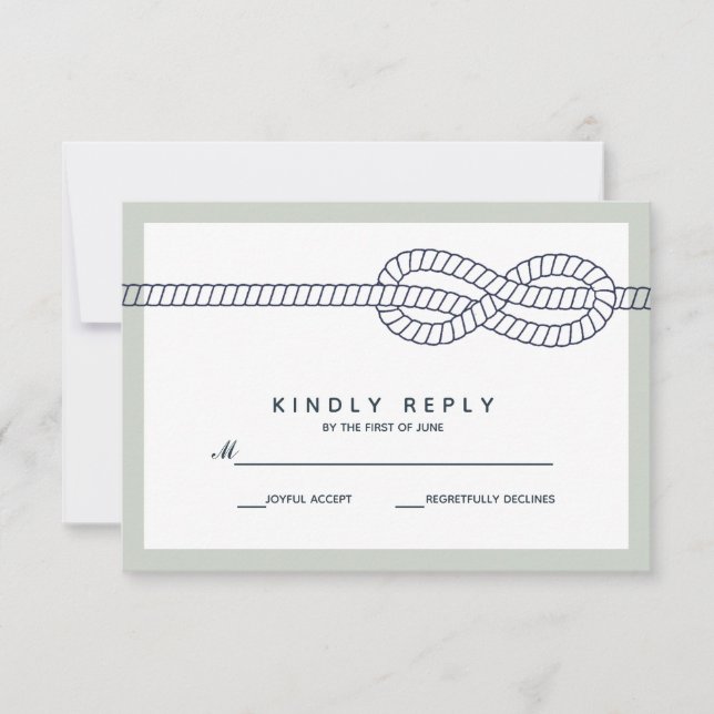 The Blue Knot | Wedding RSVP (Front)
