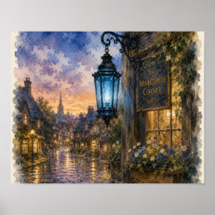 The Blue Lantern at Twilight, Plate RH-WC-002 Poster
