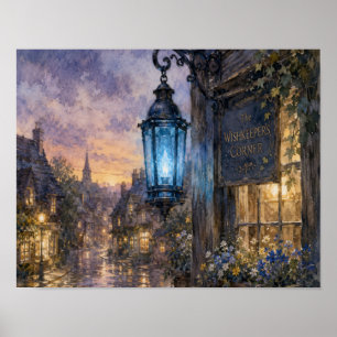 The Blue Lantern at Twilight, Plate RH-WC-002 Poster