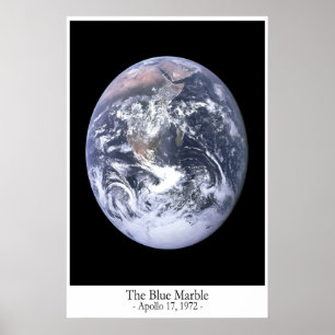 The Blue Marble Earth Photo Apollo 17 Space Print