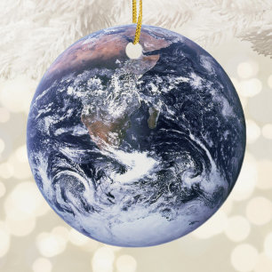 The Blue Marble Earth Photo Ceramic Tree Decoration