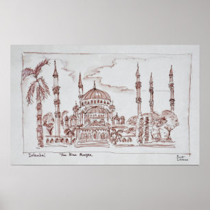The Blue Mosque   Istanbul, Turkey Poster