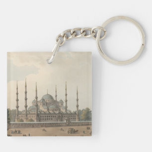 The Blue Mosque of Sultan Ahmed, Istanbul, Turkey Key Ring