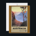 The Blue Mountains, Australia, Postcard<br><div class="desc">The Blue Mountains,  New South Wales,  Australia. Tourism poster.</div>