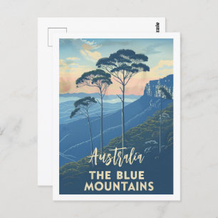 The Blue Mountains Australia Vintage Travel Place Postcard