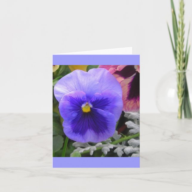 The Blue Pansy Card (Front)