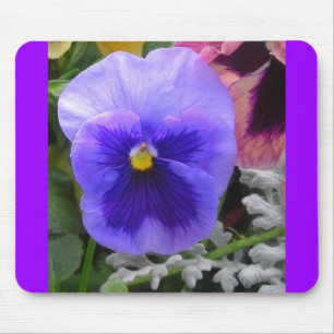 The Blue Pansy Mouse Pad