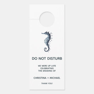 The Blue Seahorse Wedding Guest Door Hanger