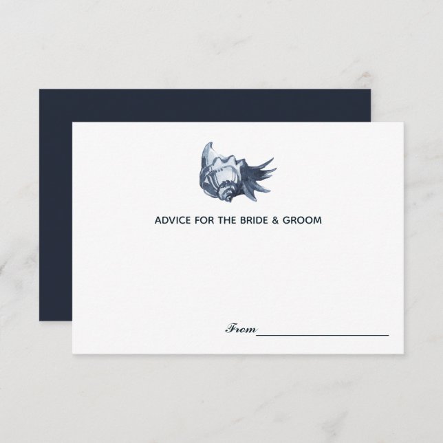 The Blue Seashell | Wedding Wedding Advice Cards (Front/Back)