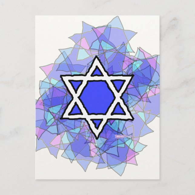 The Blue Star of David. Postcard (Front)