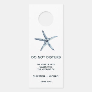 The Blue Starfish    Wedding Guest Door Hanger