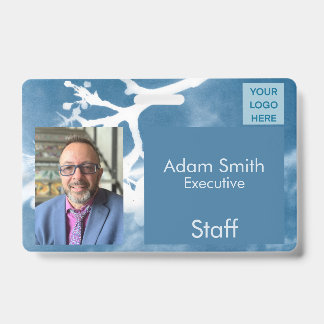 The Blue Steward - Name Badge Horizontal ID Badge