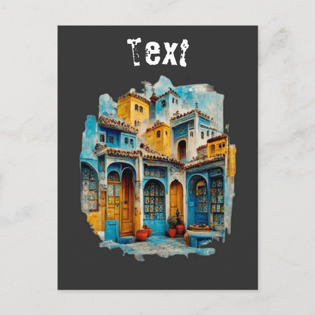 The Blue Tapestry: Chefchaouen's Classic Elegance Postcard (Front)