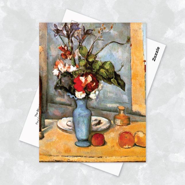 The Blue Vase Still Life Paul Cézanne Postcard (Creator Uploaded)