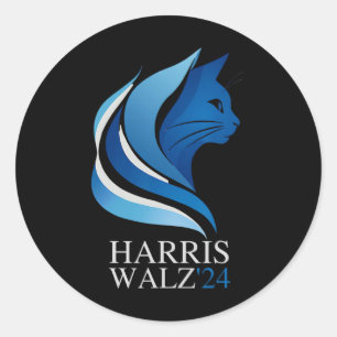 The Blue Wave Is Coming Covered In Cat Hairs Funny Classic Round Sticker